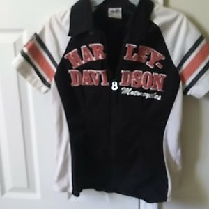 Harley Davidson zip up shirt